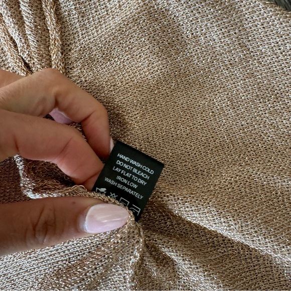 NBD X Revolve X Haven Rose-Gold Tie Crop Top - Picture 8 of 10